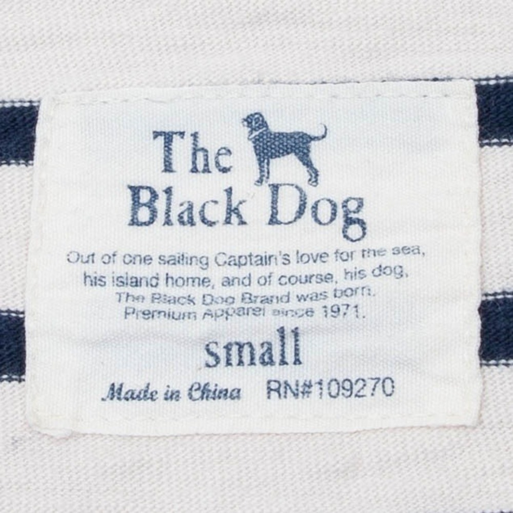 The Black Dog Striped T-Shirt Dress Small Navy Blue Nautical Drawstring Cotton - Picture 6 of 8